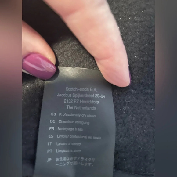 Madison Scotch Navy Multi colour open front Blazer size Small - Picture 6 of 6